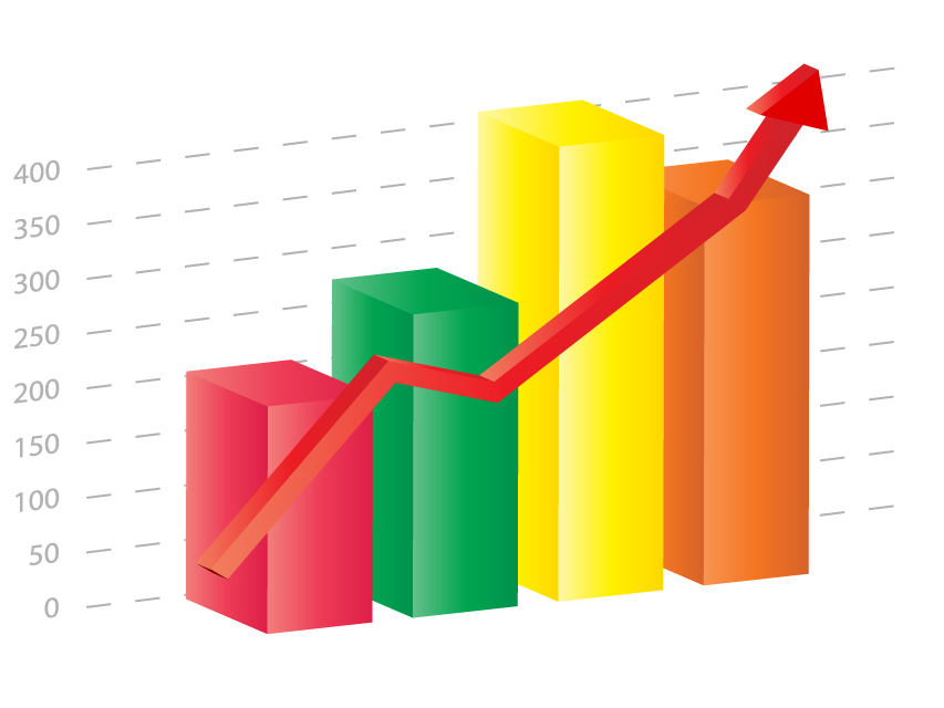 Preview of Colorful Bar Chart Arrow Going Up Icon icons png Colorful Bar Chart Arrow Going Up Icon icons png preview